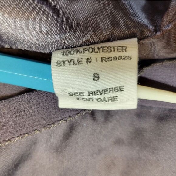 Ryu Smokey Purple Satin and Chiffon Ruffled Mini Skirt Women's Size Small - Picture 10 of 11